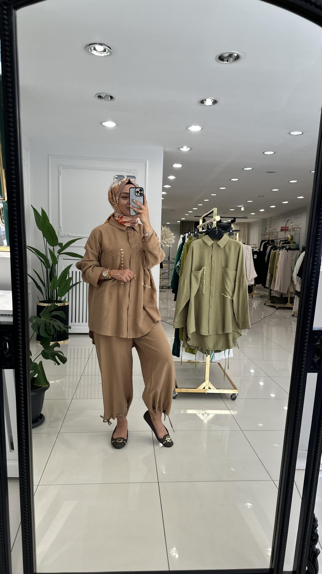 S-4907 Kuşgözlü cepli tensel CAMEL