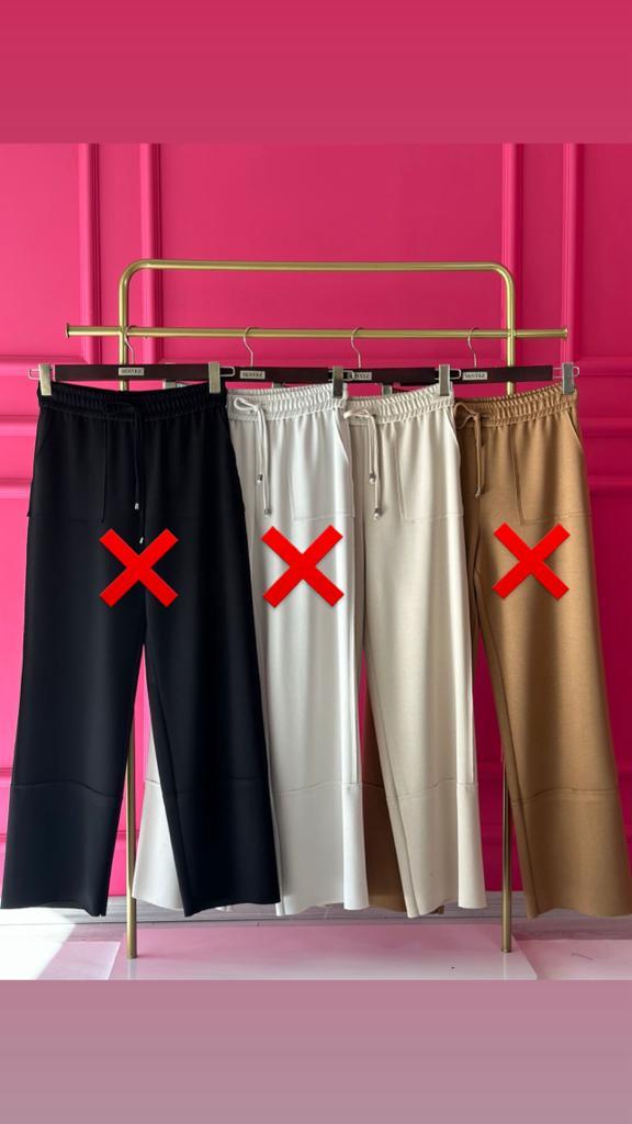 SZ-5384 PİS DİKİŞLİ GENİŞ PAÇA ÖRME KREM