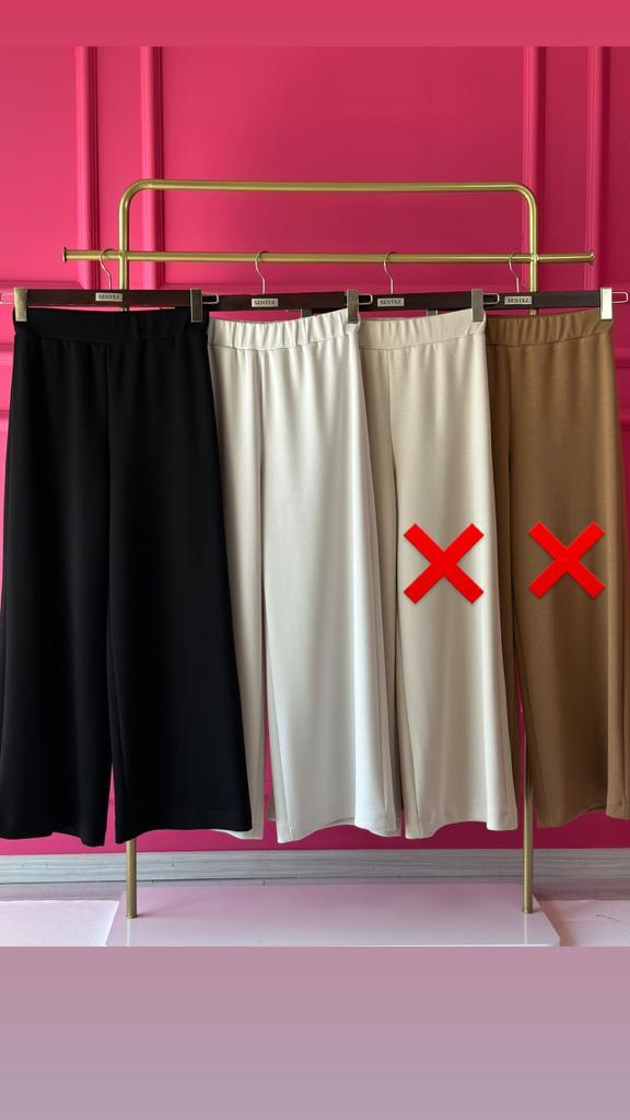 SZ-5533 GENİŞ PAÇA KISA OYSHO PANTOLON SİYAH