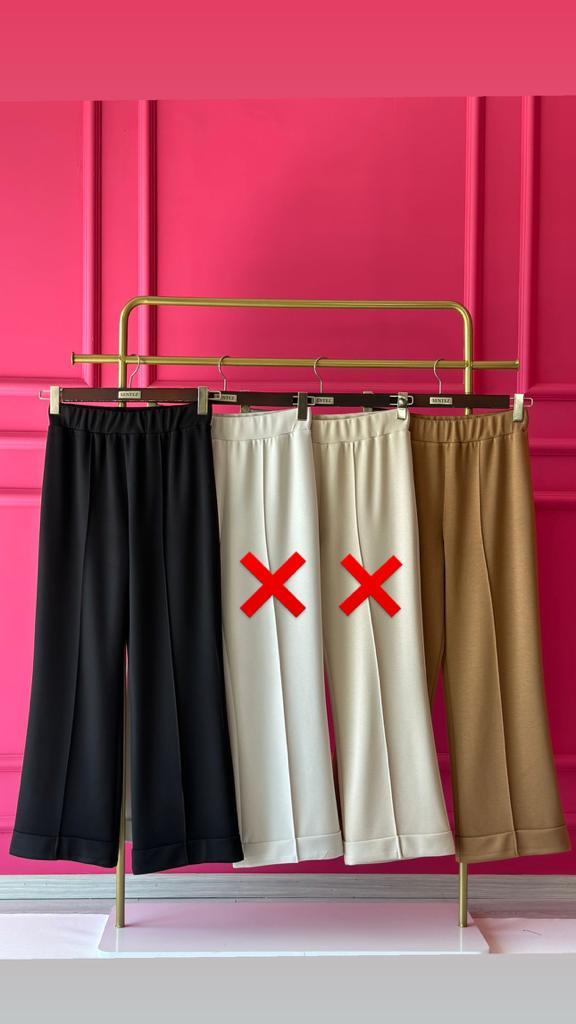 SZ-5536 NERVÜRLÜ OYSHO DUBLE PAÇA PANTOLONSİYAH