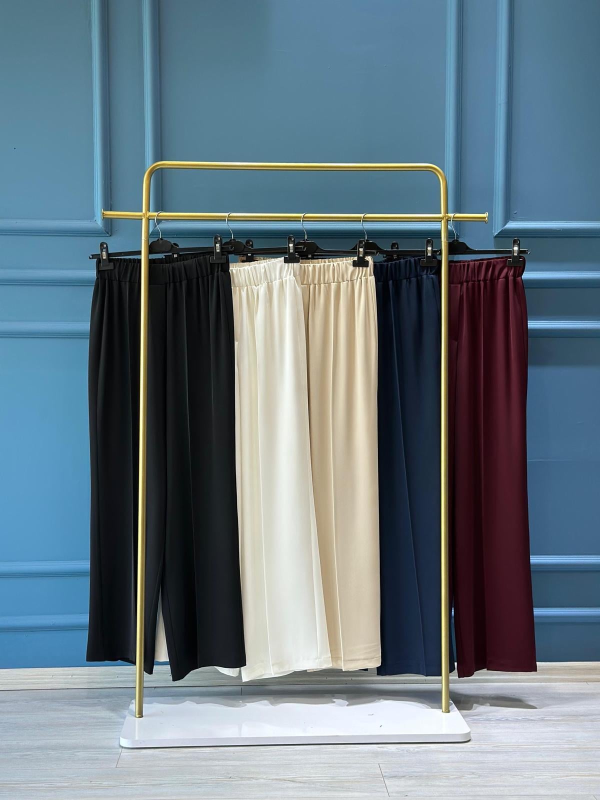 SZ-5580 Colmar beli lastikli pantolon-KREM