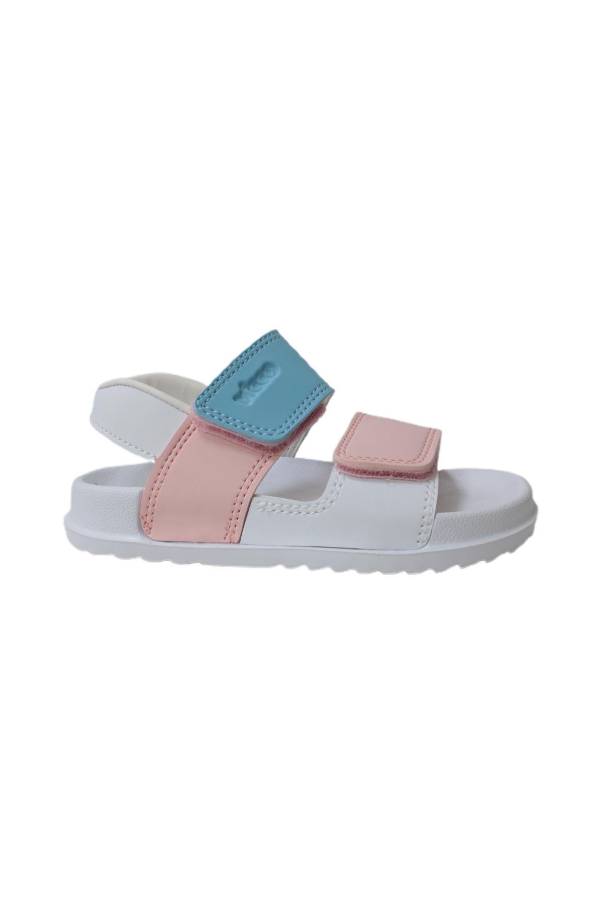 Vicco Krixi Çocuk Sandalet Beyaz-Pembe