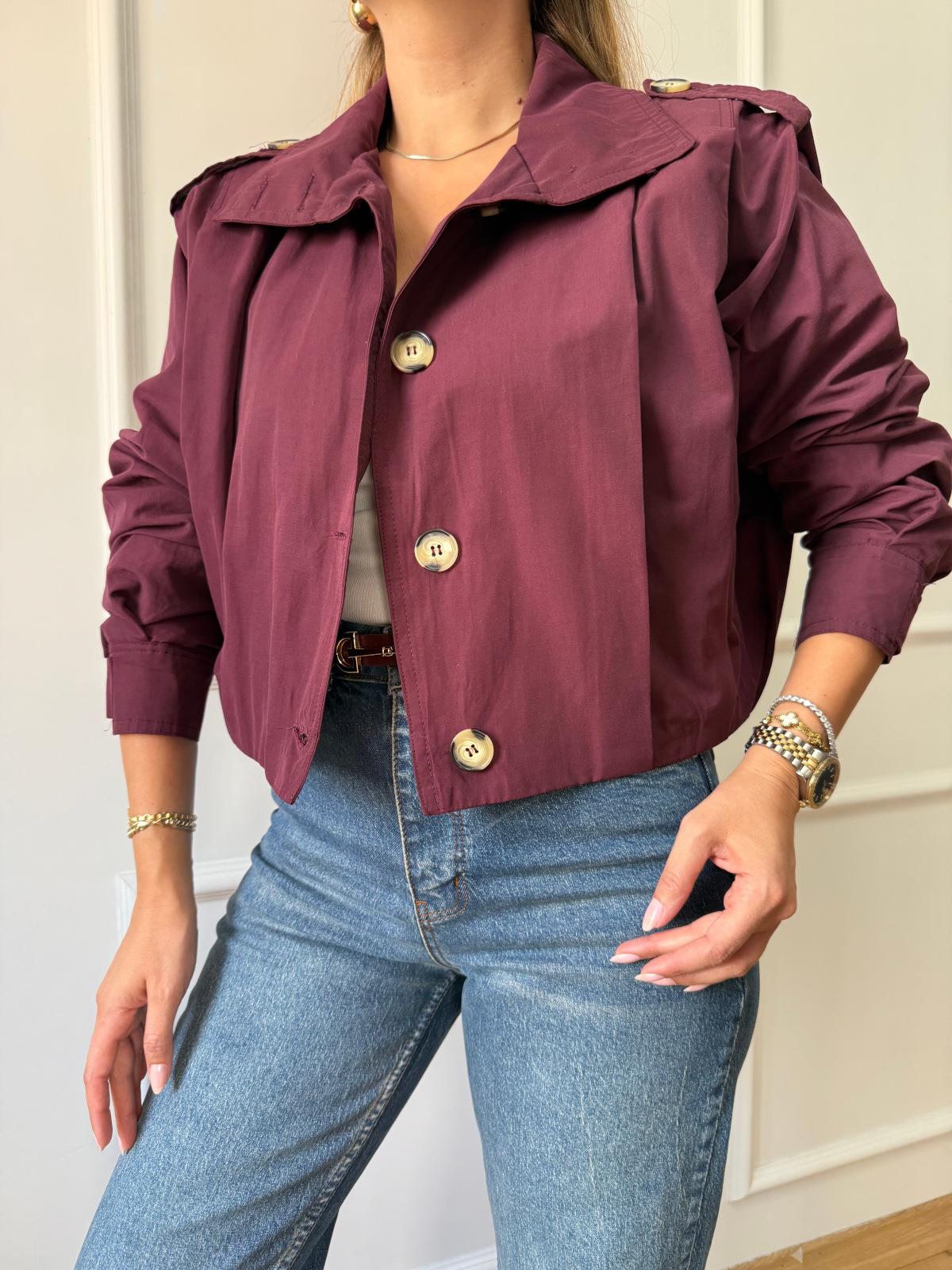 Bordo Tasarım Trençkot