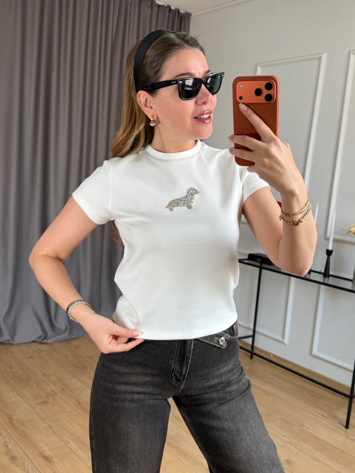 Ekru Dog Tshirt 