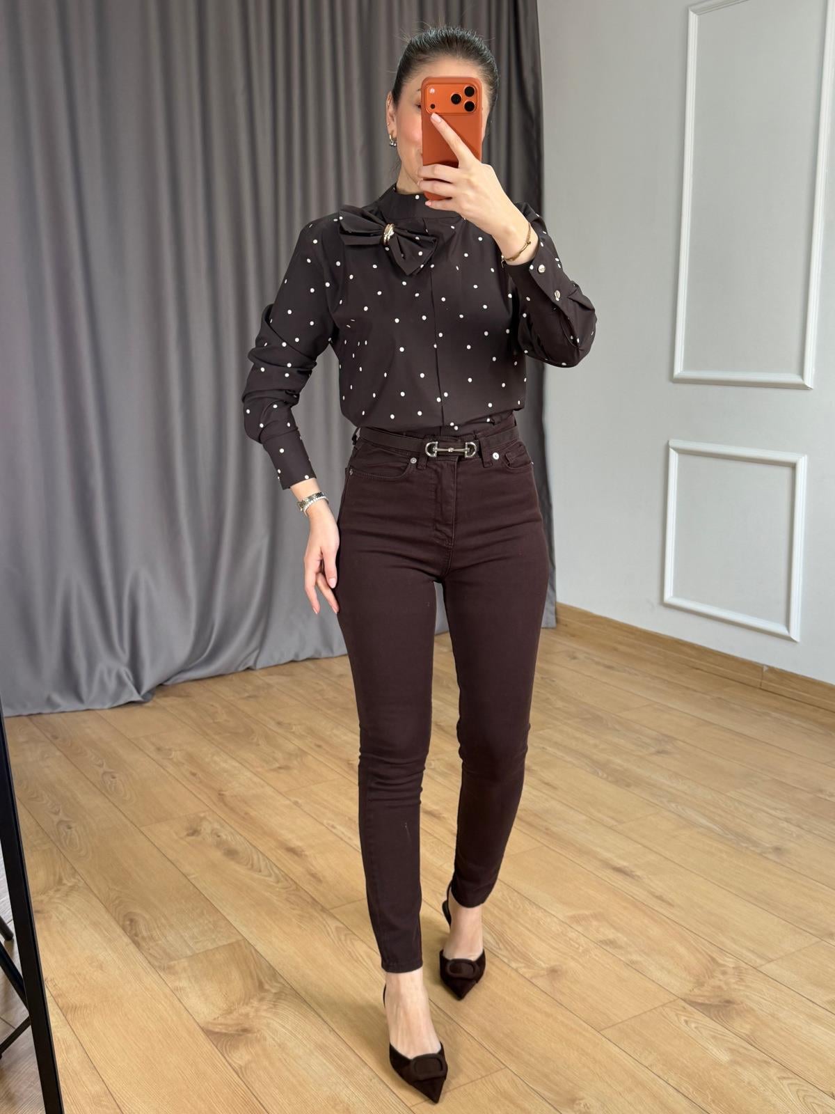 Kahve Skinny Jean