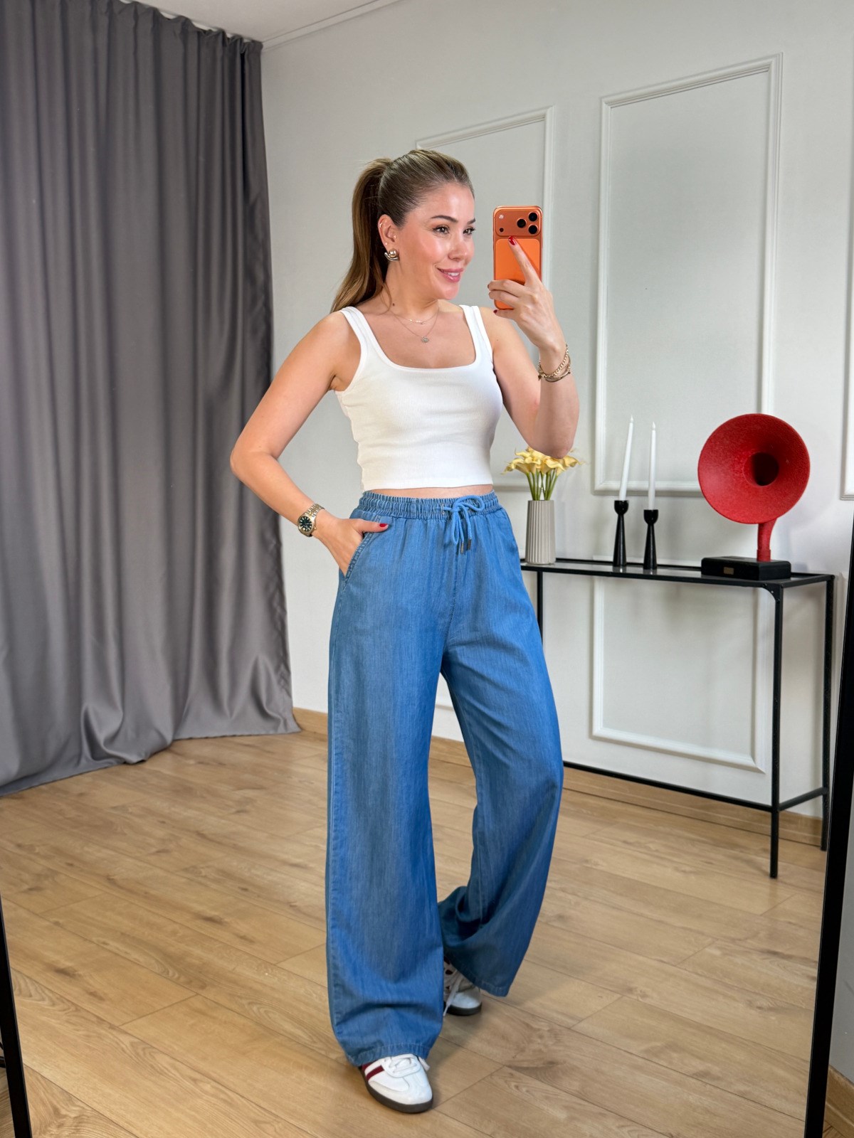 Mavi Gömlek Pantolon Denim Takım
