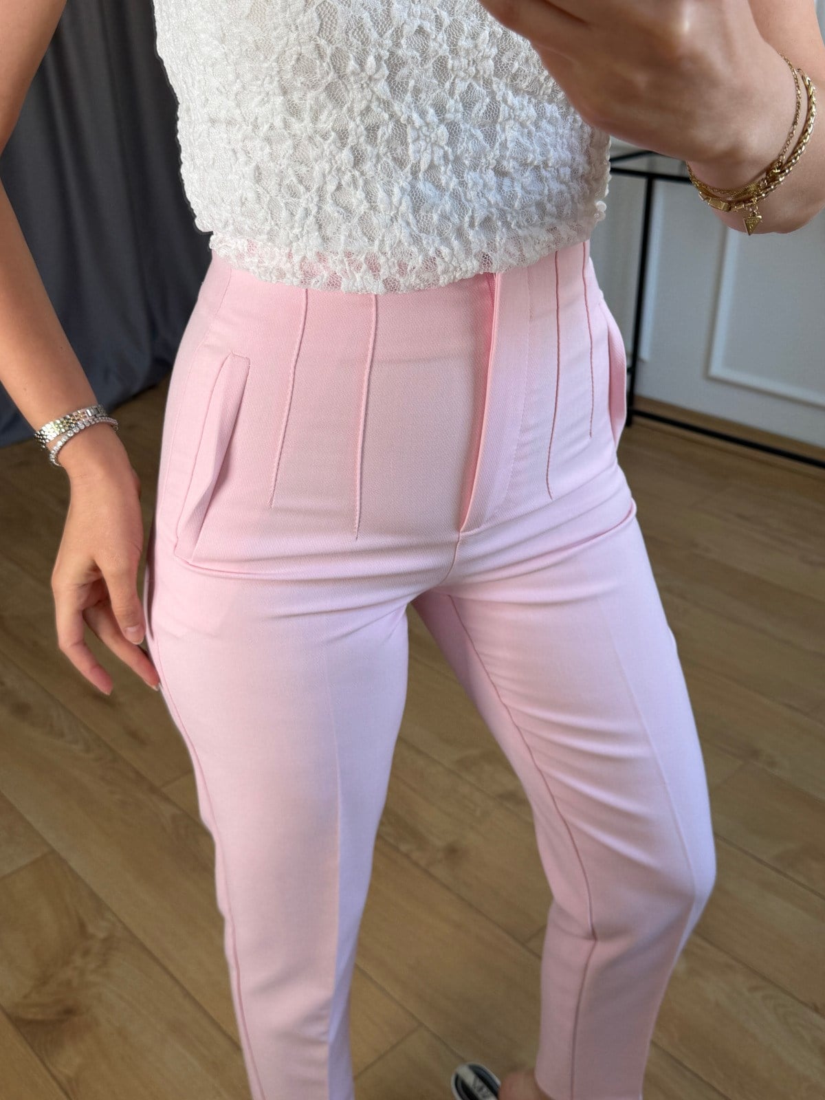 Pembe Önü Flotalı Pantolon