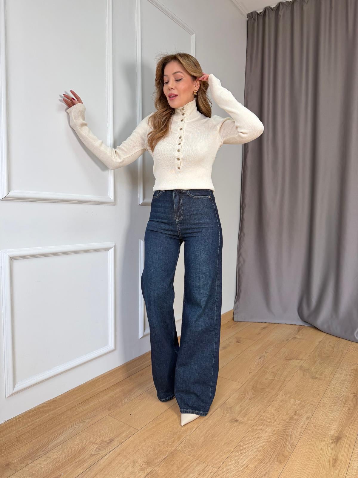 Lacivert Straight Jean
