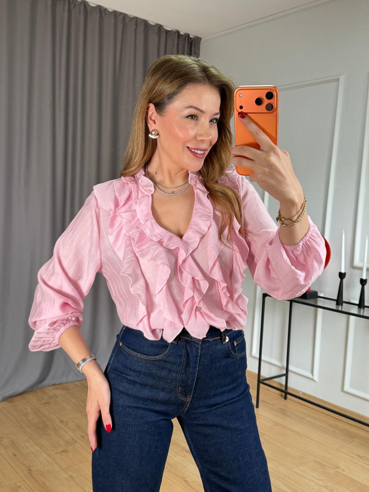 Şeker Pembe Lilyum Bluz