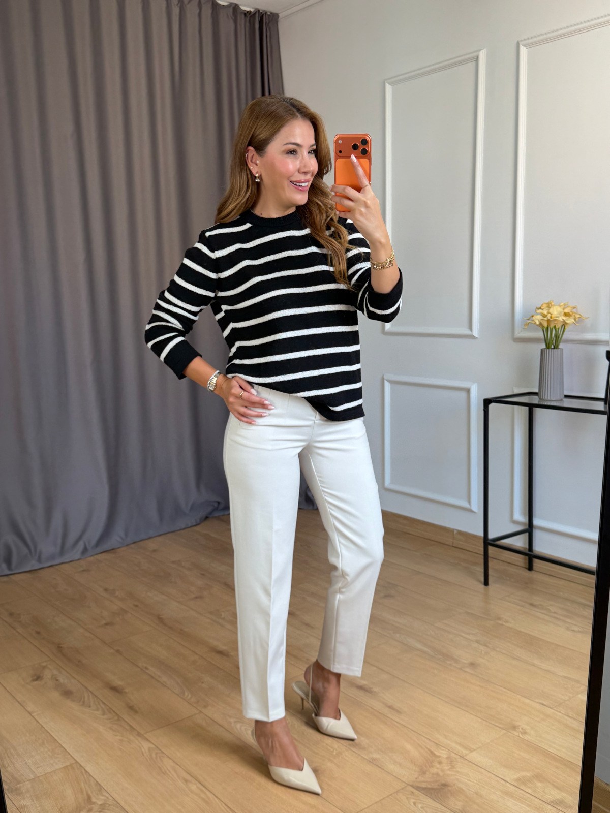 Siyah Çizgili Triko