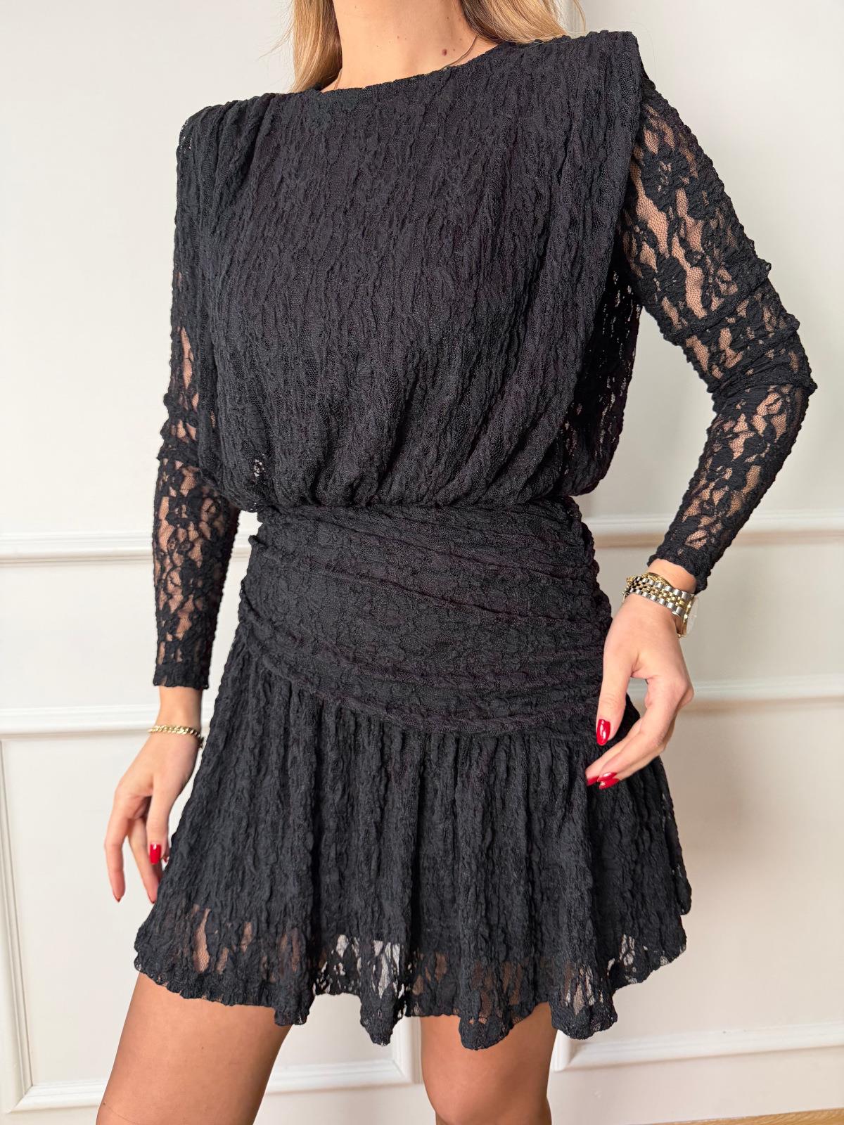 Siyah Dantel Elbise