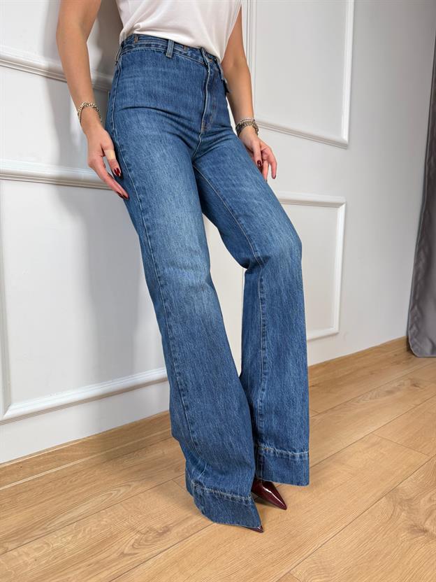  Mavi Cep Kapaklı Jean