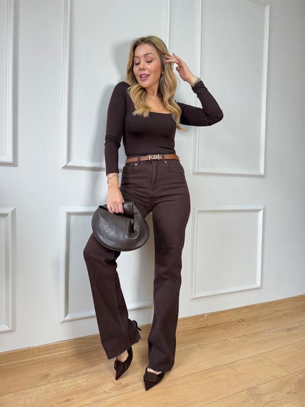 Acı Kahve Wide Leg Jean