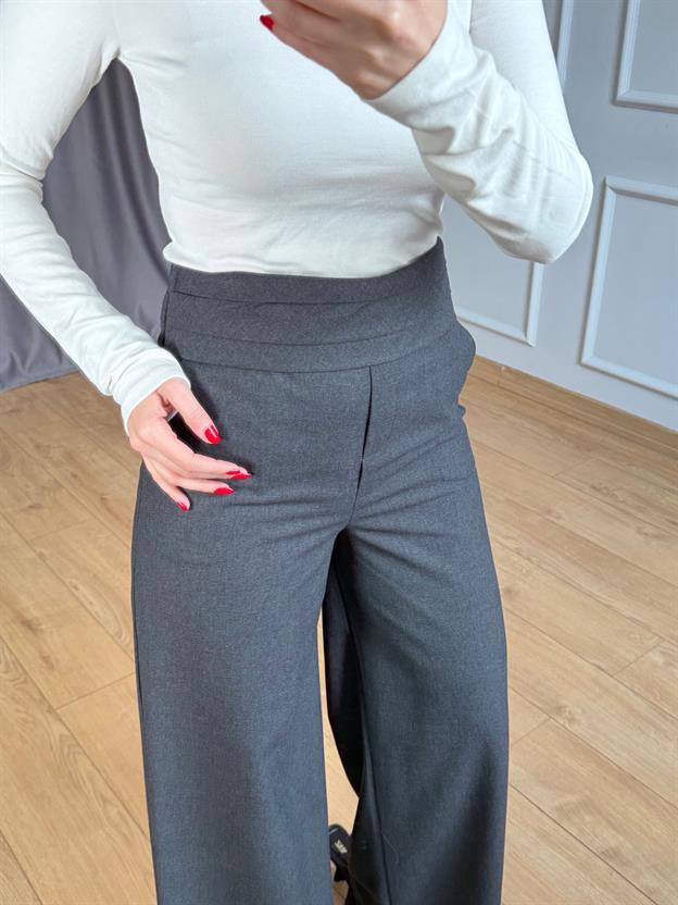 Antrasit Beli Drapeli Pantolon
