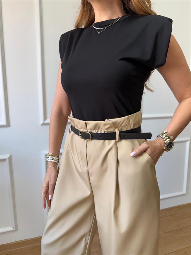 Bej Beli Kemerli Tulum