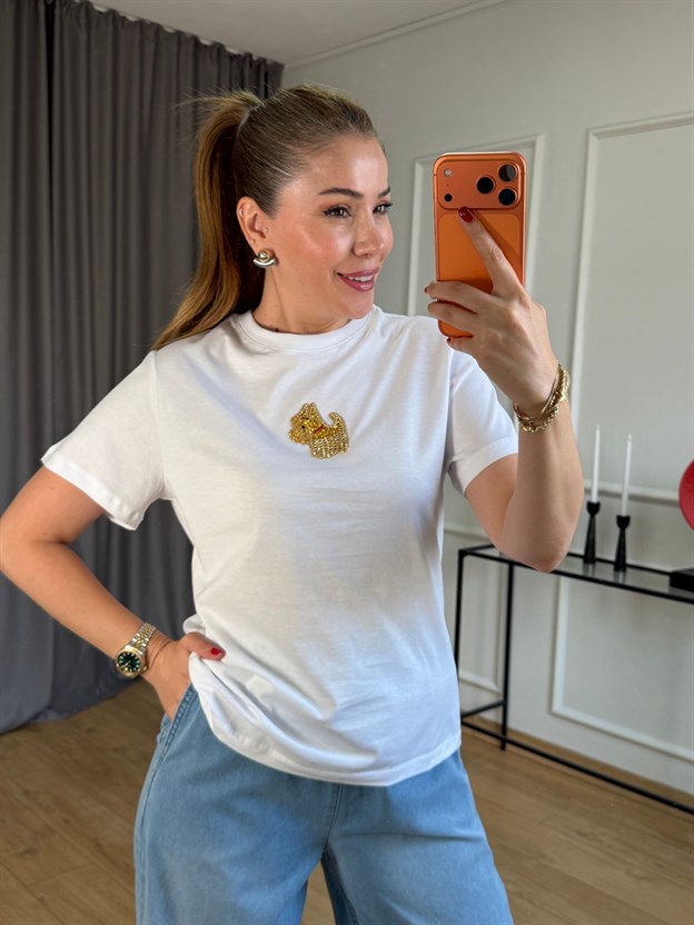 Beyaz Agatha Tshirt
