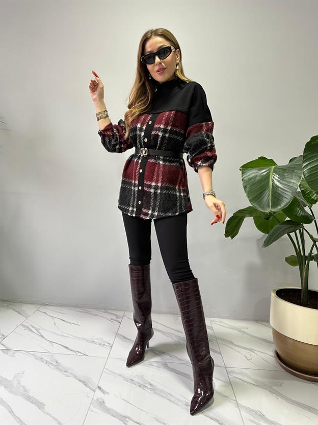 Bordo Ekose Sweatshirt