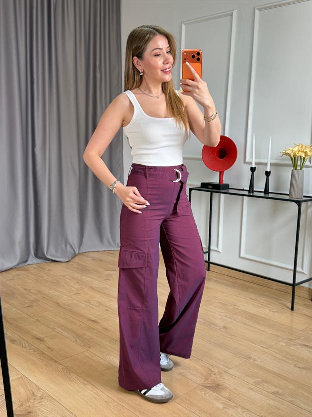 Bordo Kargo Pantolon