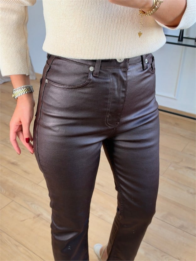 Bordo Mumlu Pantolon