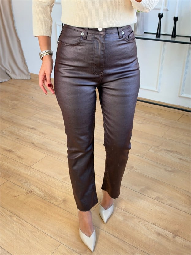 Bordo Mumlu Pantolon