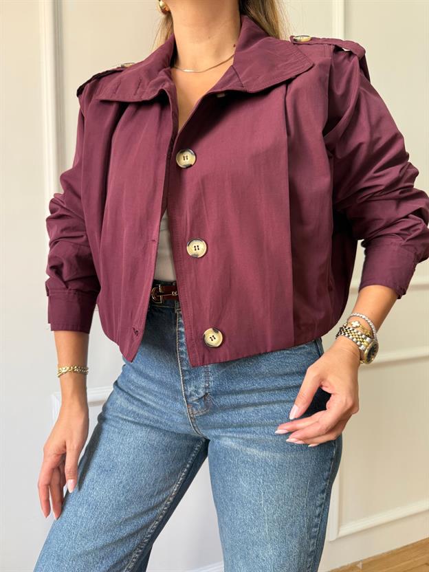 Bordo Tasarım Trençkot