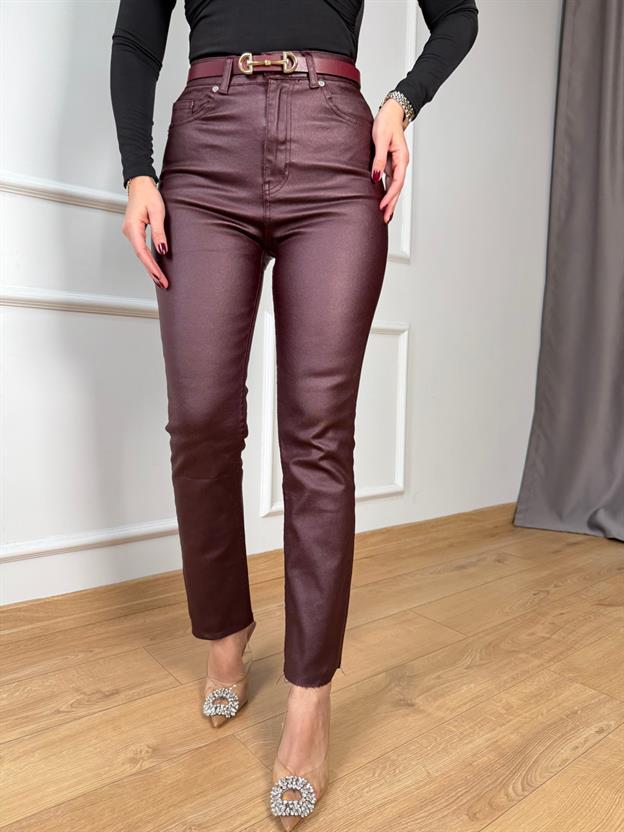Bordo Yeni Mumlu Jean