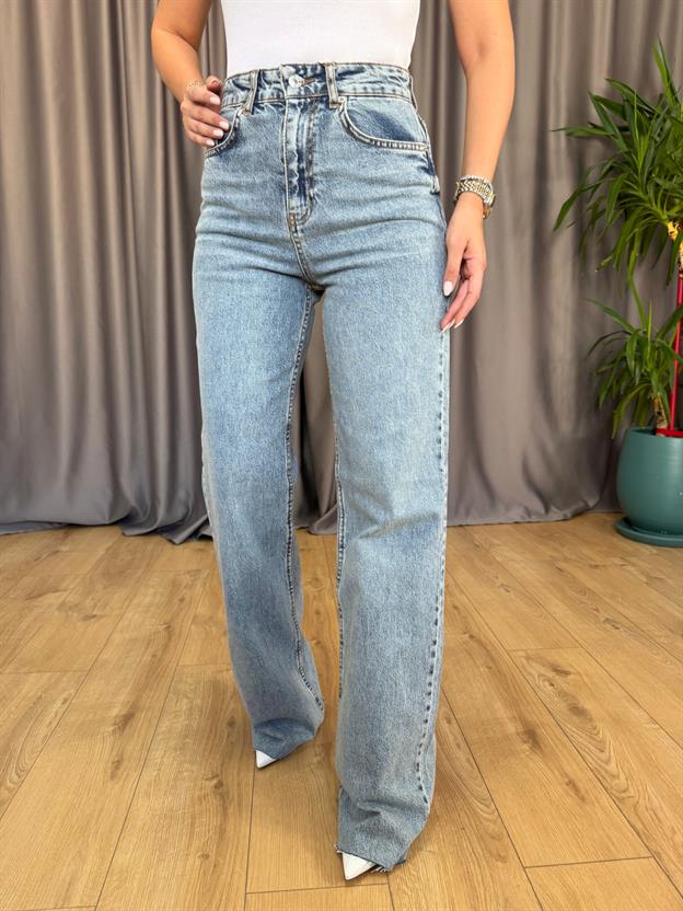 Açık Mavi Wide Leg Jean