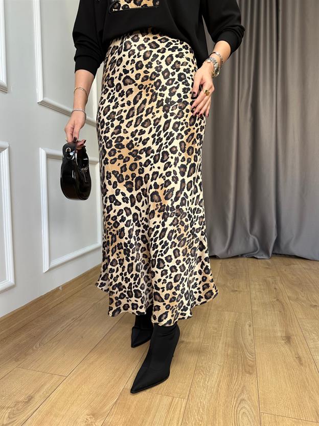 Camel Leopar Saten Etek