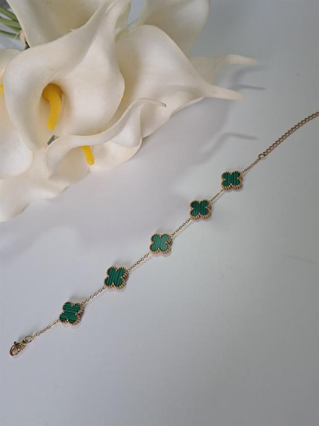 Çoklu Yonca Yeşil Bileklik