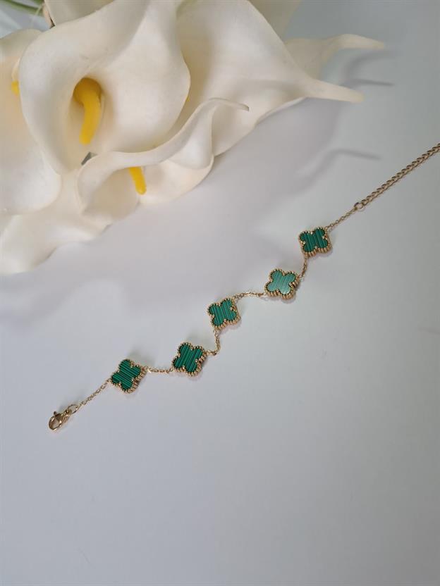 Çoklu Yonca Yeşil Bileklik