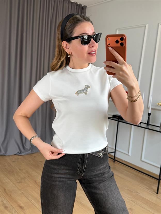 Ekru Dog Tshirt (Ön Sipariş Ürünüdür)