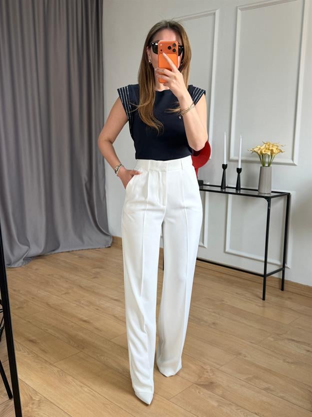 Ekru Palozzo Pantolon