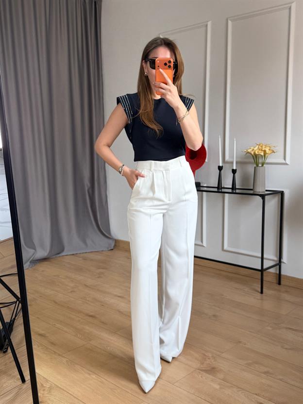 Ekru Palozzo Pantolon