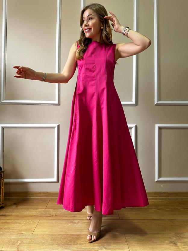 Fuşya Prenses Model Elbise