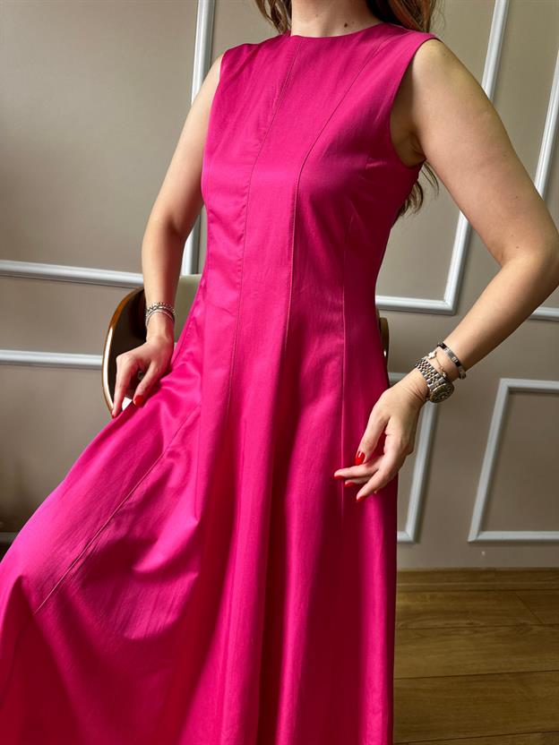 Fuşya Prenses Model Elbise