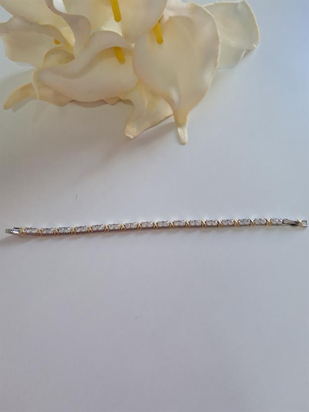 Gold Detaylı Taşlı Bilezik