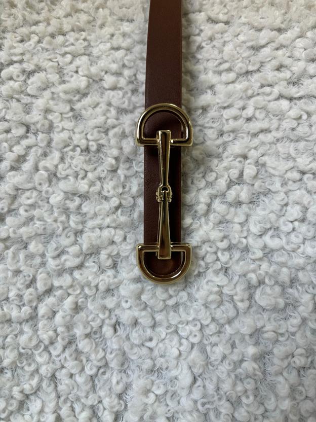 İnce Tokalı Kahve Kemer