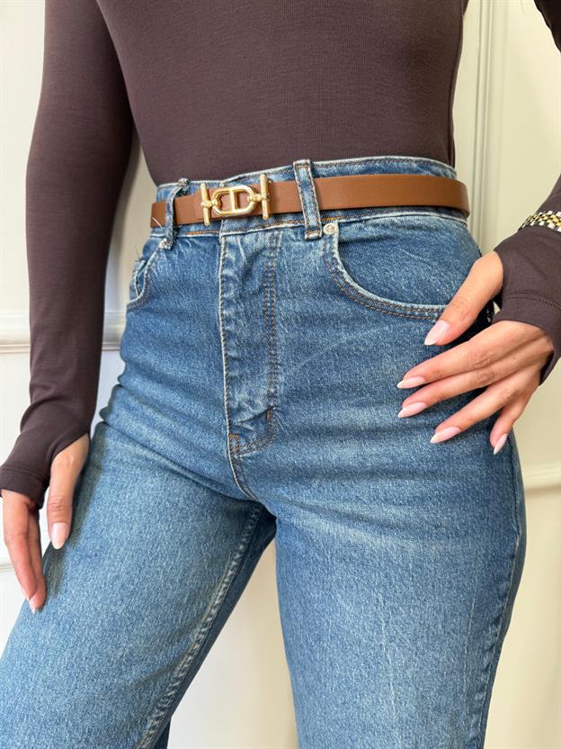 K. Kahve Aksesuar Detaylı Kemer