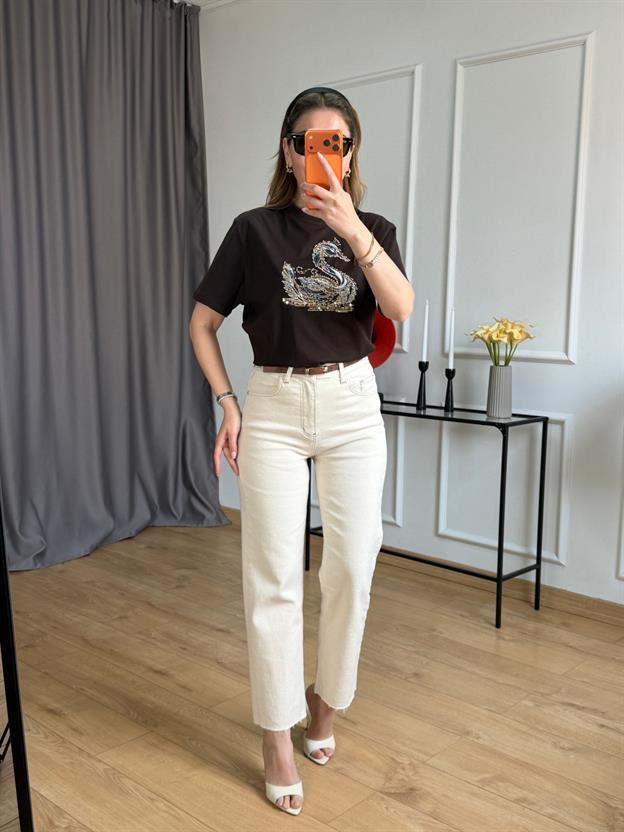 Kahve Kuğulu Tshirt