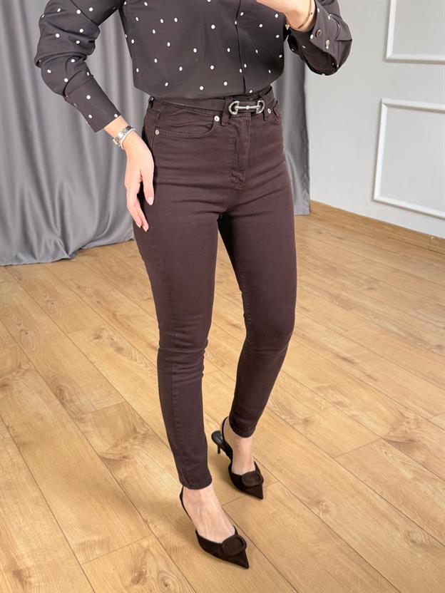 Kahve Skinny Jean