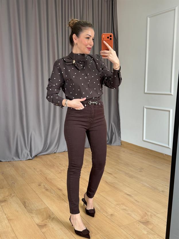 Kahve Skinny Jean