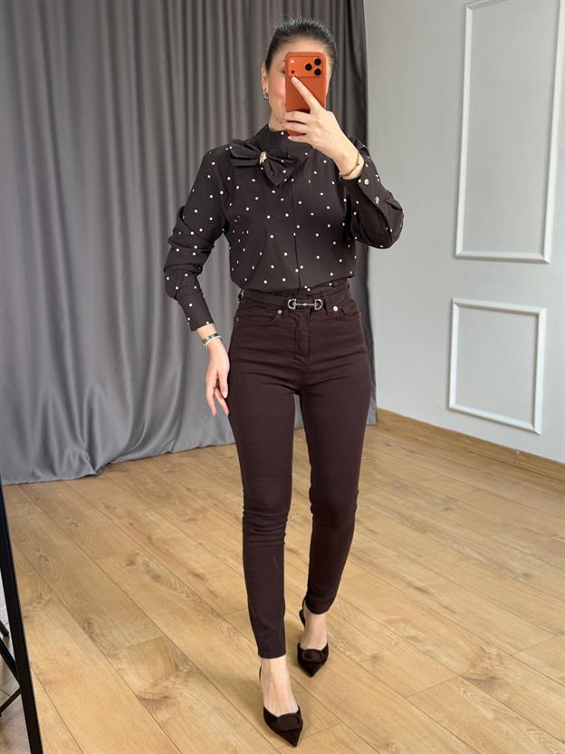Kahve Skinny Jean
