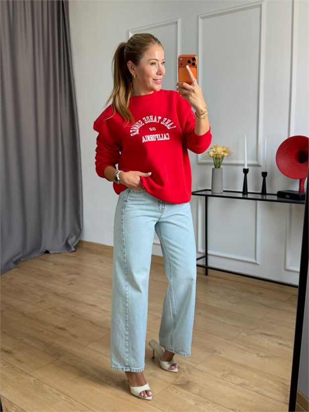 Kırmızı California Sweatshirt