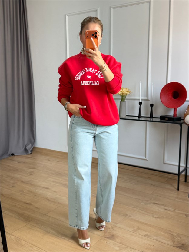Kırmızı California Sweatshirt