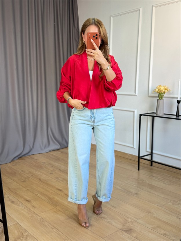 Kırmızı Kruvaze Model Ceket