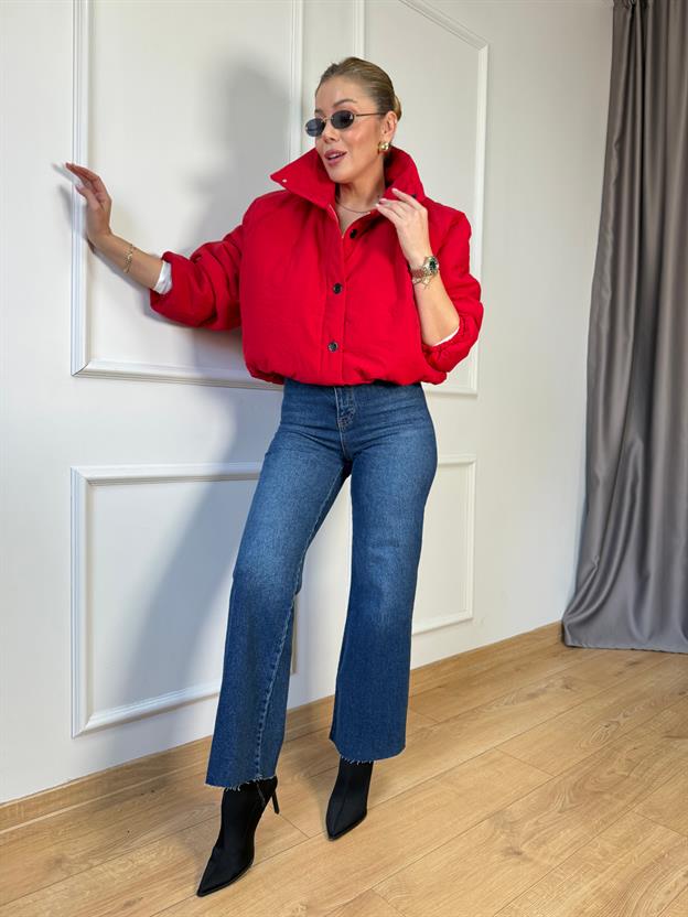 Kırmızı Şişme Mont