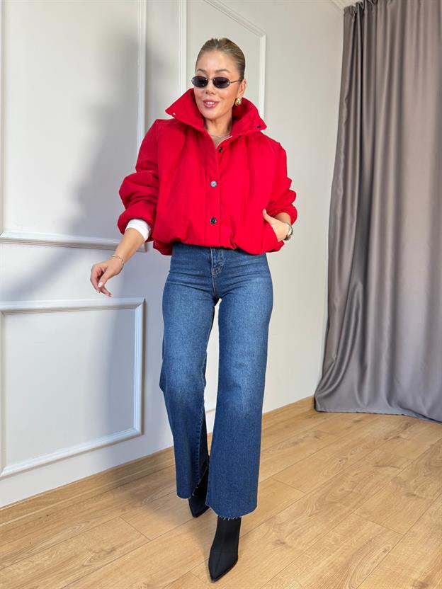 Kırmızı Şişme Mont