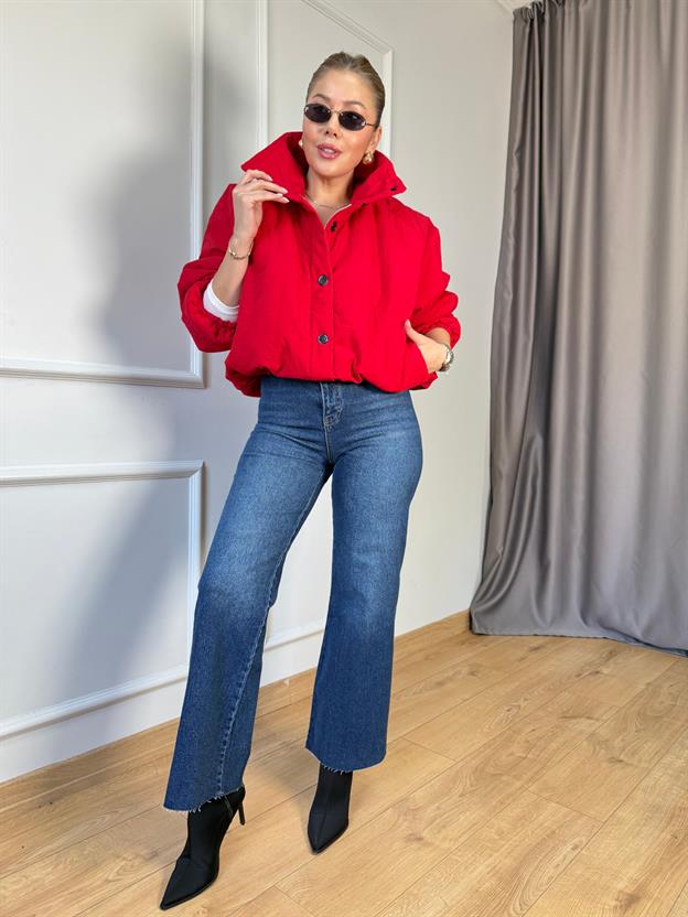 Kırmızı Şişme Mont