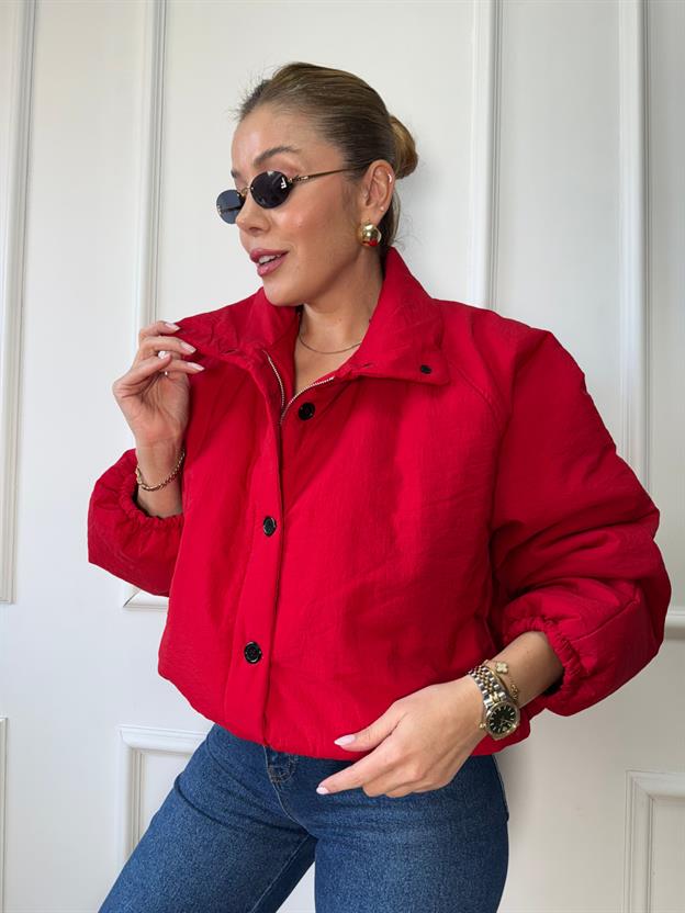 Kırmızı Şişme Mont