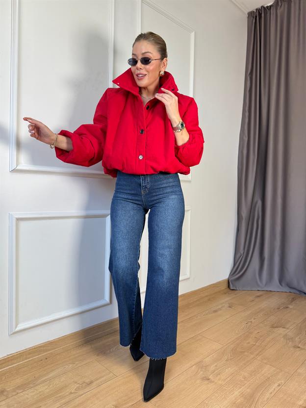 Kırmızı Şişme Mont